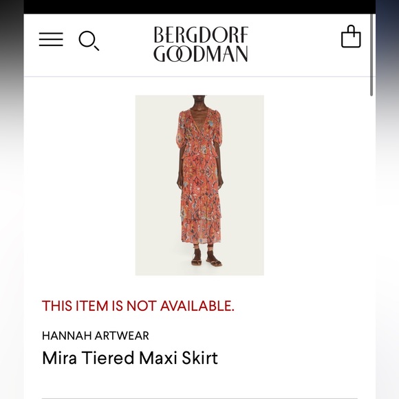 HANNAH ARTWEAR Mira Floral Print Maxi Skirt Boho Chic Bergdorf Goodman S 1 - Picture 3 of 9